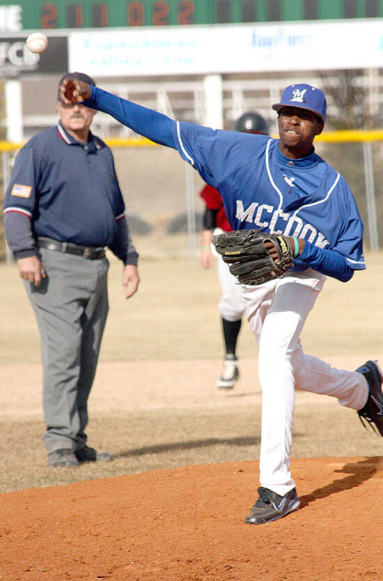 Steve Kodad/McCook Daily Gazette McCook Community College pitcher Alex 